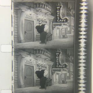 16mm Film Cartoon: Popeye - " Morning Noon And Night Club " | B&w & Sound