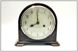 ,  Vintage British Made Bakelite Enfield Chiming Mantle Clock Lovely,