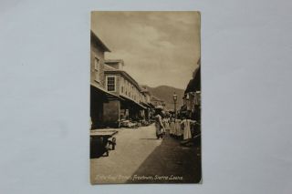 Vintage Postcard - Little East Street,  Freetown,  Sierra Leone,  West Africa.