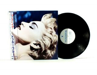 Madonna " True Blue " Japan Orig.  1st Edition W/obi,  Poster & Insert / Minty Vinyl