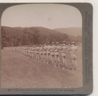Volley Fire Drill West Point Military Academy Ny Underwood Stereoview 1898