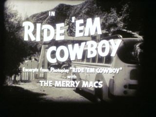 16 Mm Sound B&w Castle Films Abbott & Costello Ride Em Cowboy 1942
