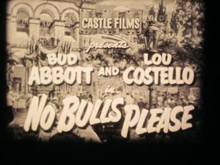 16 Mm Sound B&w Castle Film Abbott & Costello No Bulls Please 1948