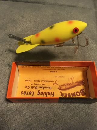Vintage Bomber Fishing Lure 600 Fybrd And Paperwork