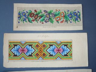4 Antique Berlin Woolwork patterns FW Wicht LW Wittich Seiffert Gliier 3