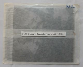 Robert Kennedy was killed in 1968.  Vintage Photo Negative (acetate) 3