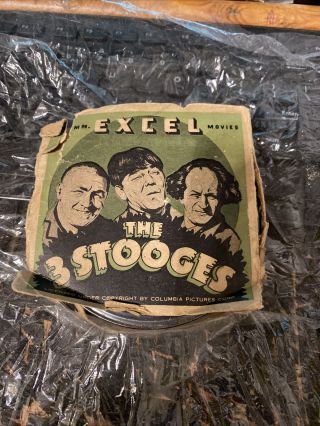 Vintage The 3 Stooges " Plane Crazy " 16mm Movie Film Comedy Excel Movies 1940