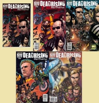 Dead Rising Road To Fortune Nycc Ashcan,  1 2 3 4 1st Print Set (5) Comic Idw Nm