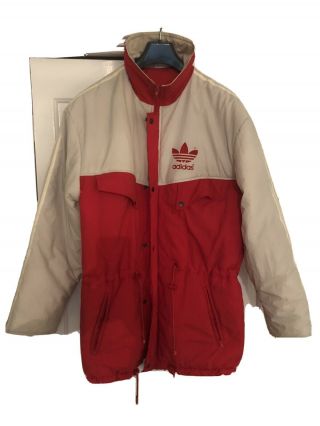 Vintage Kenny Dalglish Liverpool Fc Adidas Coat 1980’s Bench Coat Size L