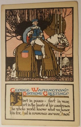 Vintage 1914 Postcard George Washington 