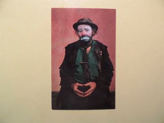 Emmett Kelly As " Weary Willie " World Famous Clown Vintage Postcard