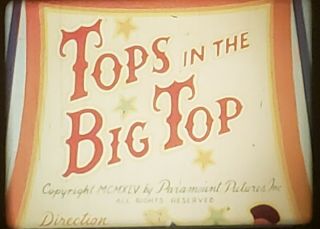 16MM TOPS IN THE BIG TOP,  RARE POPEYE CARTOON FROM 1945 2