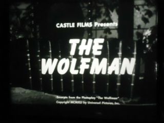 16mm The Wolfman Castle Films Digest Sound