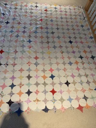 Vintage Over 100 Years Old Handmade Quilt Fabric Read
