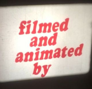 Vintage 16mm Amateur Movie Animation Film Moon Man Colour Sound 200ft