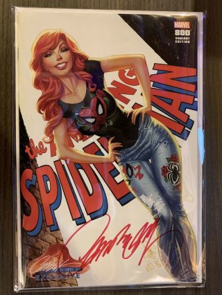 Spider - Man 800 B J Scott Campbell Exclusive Signed