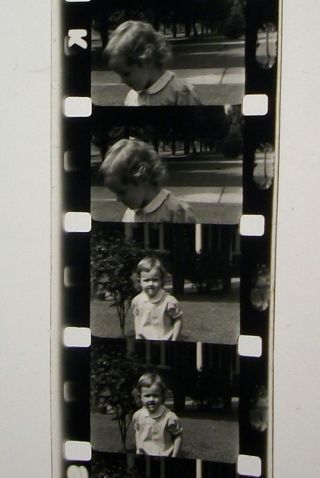 Home Movie Early 30th B &w 16mm Film Rolled No Reel D44