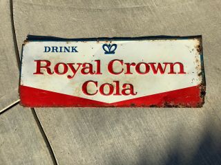 Vintage Metal Large Rc Cola Soda Sign Royal Crown Cola.