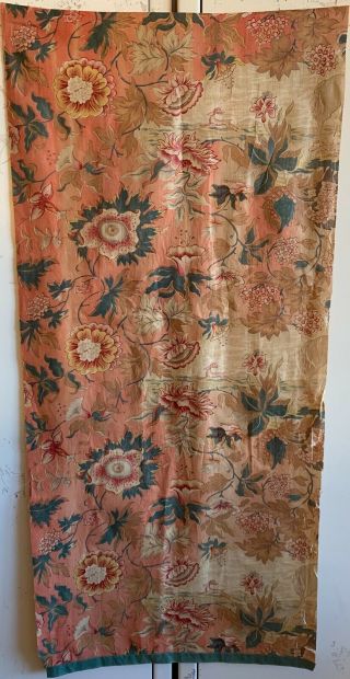 Early 20th Century Printed Cotton Floral Conversational Fabric (3248)