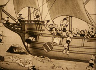 16mm - The Mayflower - 1935 Thanksgiving Cartoon - Musical Violent Pilgrims