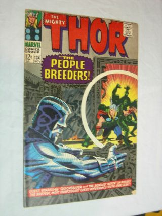 The Mighty Thor 134 Vg - The 1st Appearance Of The High Evolutionary
