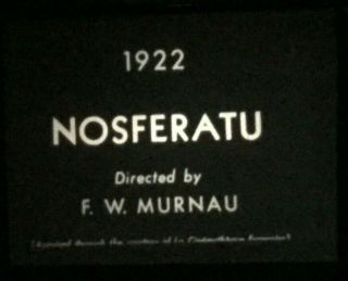 8mm Silent Film " Nosferatu " 1922 1 - 800 