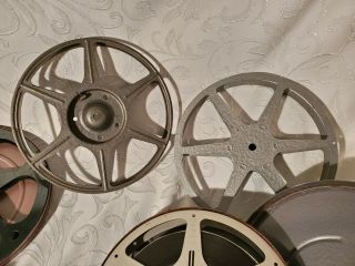 7pc VTG set man cave theater room film reel wall decor steel case EXCL 3