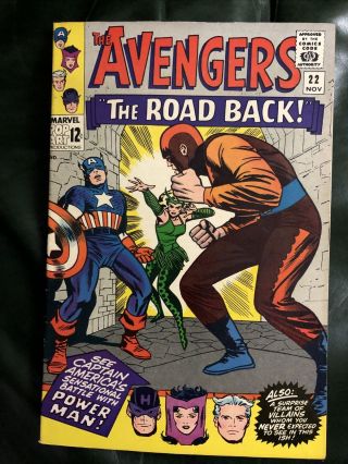 Avengers 22 1965 Vf,  Wonder Man Wally Wood Art Captain America White Pages