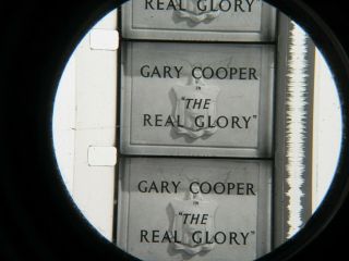 16mm THE REAL GLORY - 1939.  Gary Cooper,  David Niven b/w Feature Film. 3