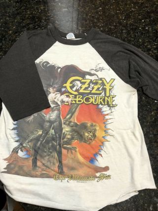 Vintage Ozzy Osbourne 1986 The Ultimate Sin Tour Concert T Shirt Large Authentic