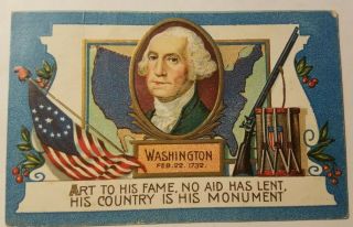 Vintage 1913 Postcard George Washington 