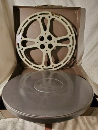 Vtg 15 " Man Cave Theater Room Film Reel Wall Decor Steel Case Box Excl