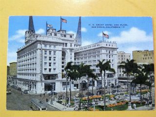 U.  S.  Grant Hotel San Diego California Vintage Postcard 1949