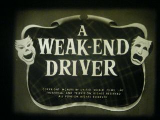 16mm Sound - " A Weekend Driver " - Larry Semon - Castle Films Old Time Movies - Scored