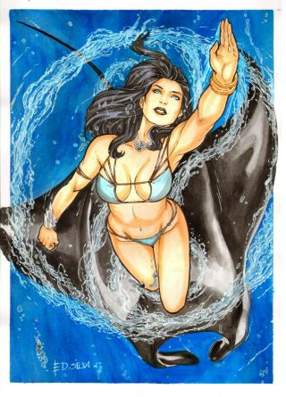 Fanthon Sexy Hand Color Pinup Art - Comic Page By Ed Silva