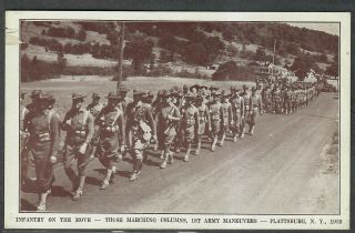 Vintage Rppc Infantry On The Move - Those Marching Columns
