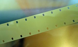 16mm yellow Double - Perf leader film on a core (400 Ft) 3