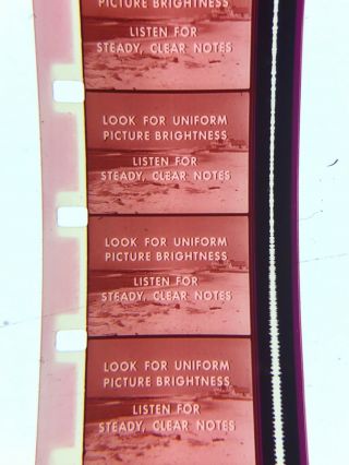 16mm Sound Color/B/W SMPTE Test Film Mylar Great 100” 1950’s 2