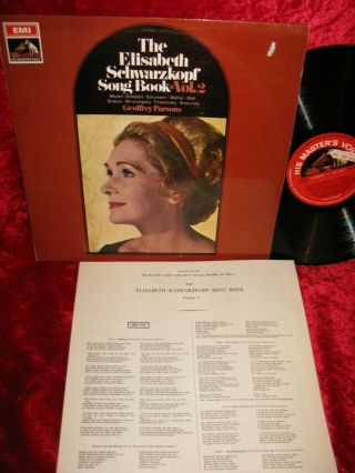 1968 Uk Nm Asd 2404 Ed1 1st S/c Stereo Elisabeth Schwarzkopf Song Book Vol 2