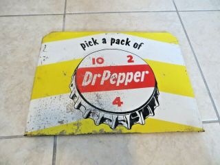 Pick A Pack Of Dr.  Pepper 10 - 2 - 4 Vintage Soda Advertising Sign,  Bottle Cap