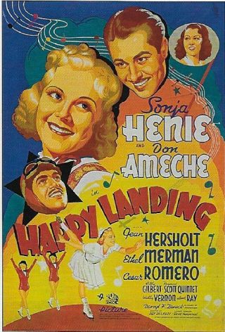 HAPPY LANDING 16mm - S.  Henie,  D.  Ameche,  E.  Merman 2
