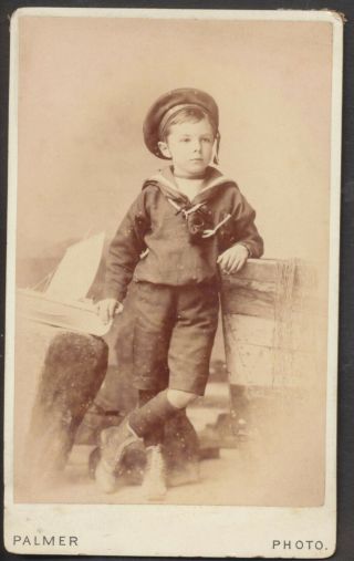 Cdv4404 Victorian Carte De Visite: Boy In Sailor Suit,  Clarence,  Kingston