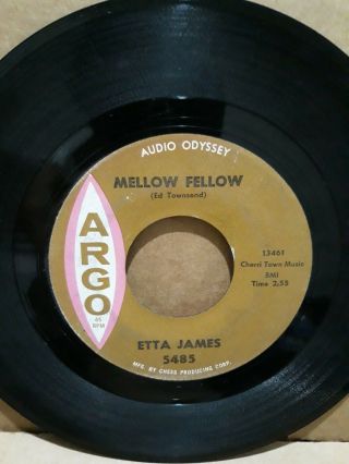 Etta James Mellow Fellow / Bobby Is His Name Northern Soul 45 Argo 5485