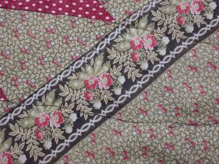 Early Fabrics Antique Flying Geese Quilt Coverlet 89x95 Cutter Or Folder?