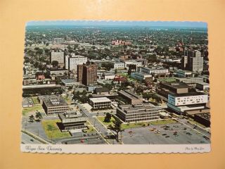 Wayne State University Detroit Michigan Vintage Postcard Aerial View