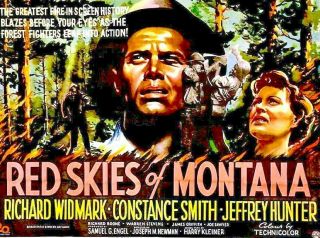 Red Skies Of Montana - 16mm Action - Adv Richard Widmark,  Richard Boone