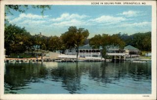 Doling Park Springfield Missouri Mo Boats C1920 Vintage Postcard