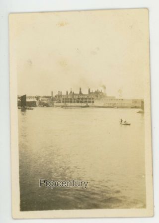 1932 Photograph China Shanghai Uss Blackhawk Us Navy Power Plant Sharp Photo