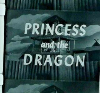 16mm reel of 3 short films The Princess and the Dragon,  2 children ' s education 2
