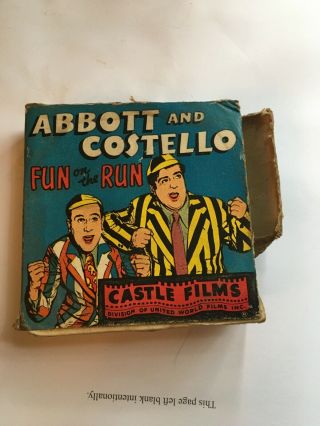 Castle Films Abbott & Costello Fun On The Run 16 MM 811 2